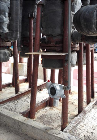 固定式燃?xì)鈭?bào)警器安裝現(xiàn)場圖 固定式燃?xì)鈭?bào)警器安裝現(xiàn)場圖