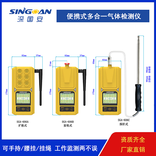 手持腰掛式多合一有毒氣味檢測儀
