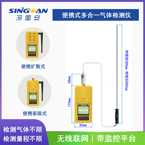 手持腰掛式多合一有毒氣味檢測儀