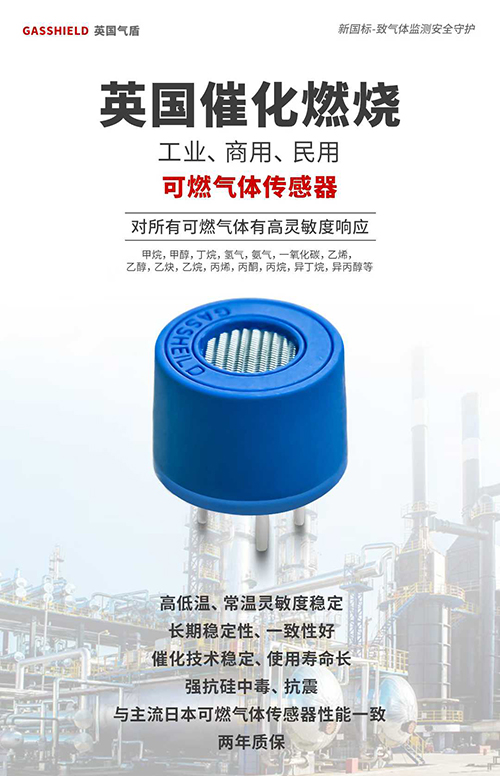 英國氣盾超強(qiáng)抗中毒型可燃?xì)怏w傳感器